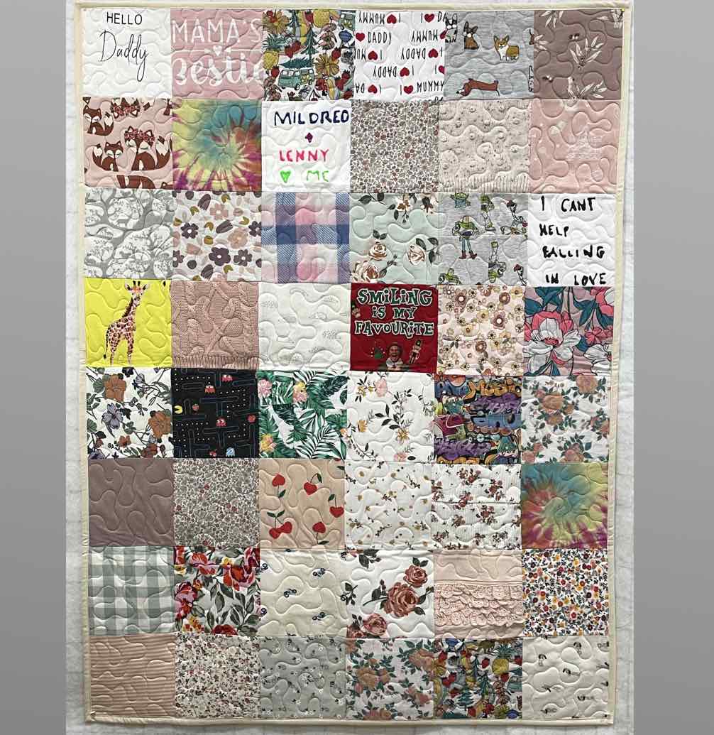 Memory Quilt made from Clothing