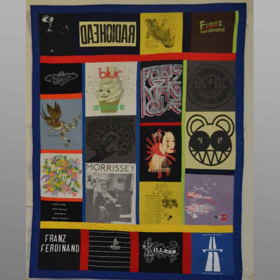 Memory Quilt made from T-shirts