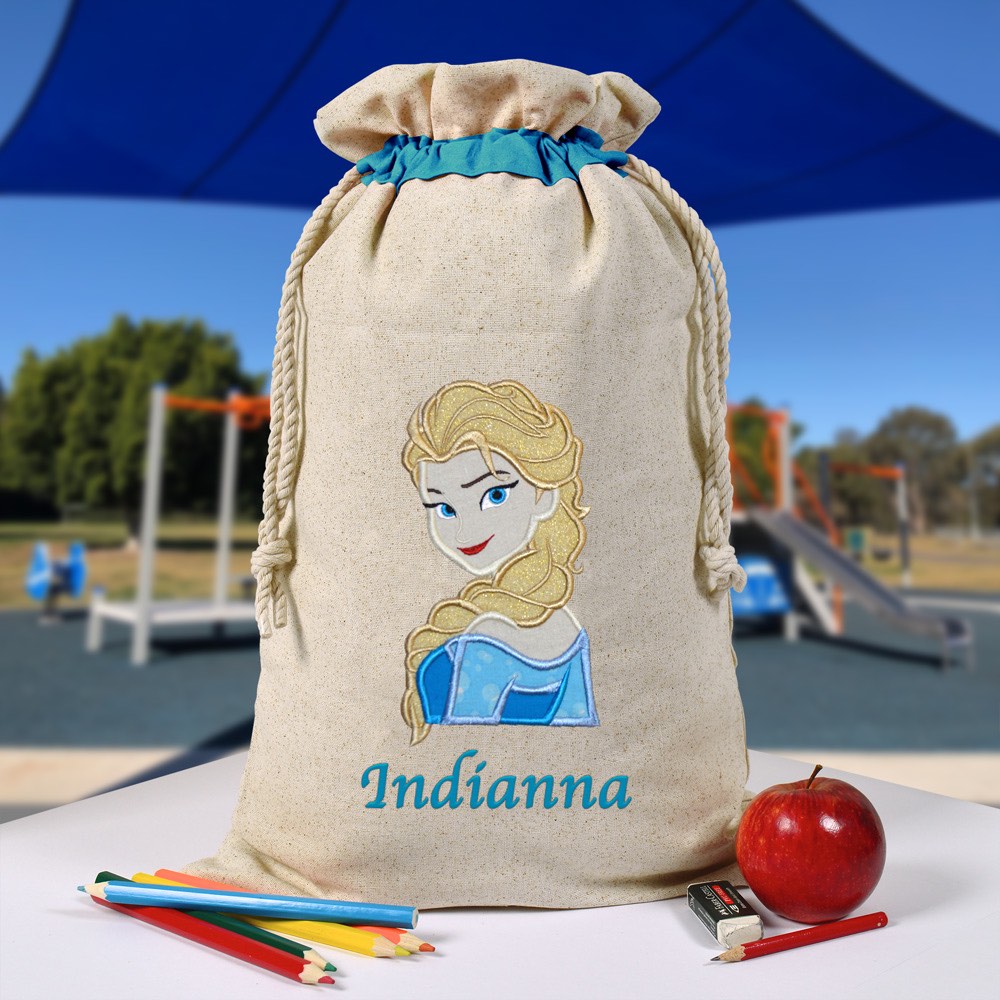 Personalised Library Bag, Elsa, Frozen Library Bag, Book Bag, Tote Bag, Pre School, Kindergarten and School