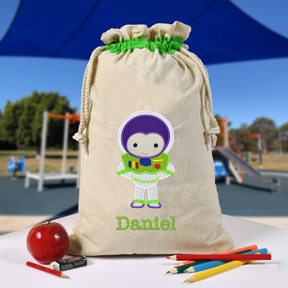 Personalised Library Bag, Buzz Lightyear Toy Story Library Bag, Book Bag, Tote Bag, Pre School, Kindergarten and School
