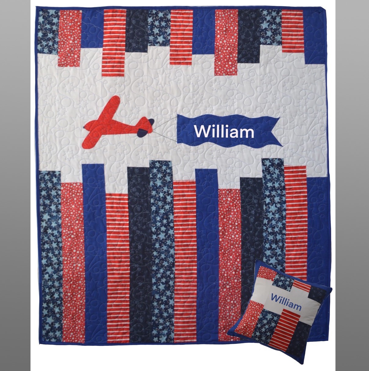 Aeroplane Themed Quilt for  Boys