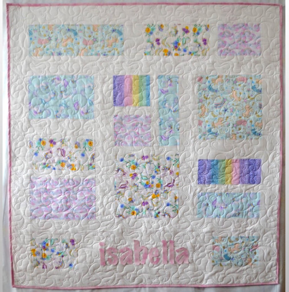 Quilt with Unicorn Fabric