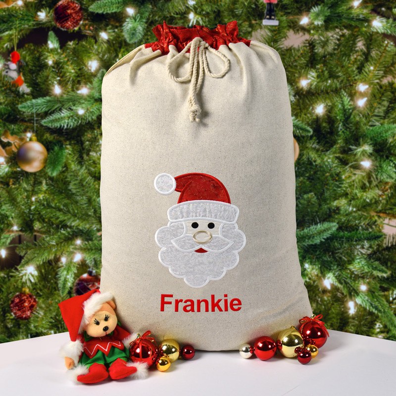 Christmas Gift, Personalised Santa Sack with Reindeer